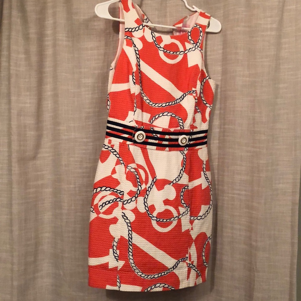 Lilly Pulitzer Booze Cruise print, nautical dress- only worn 3 times!